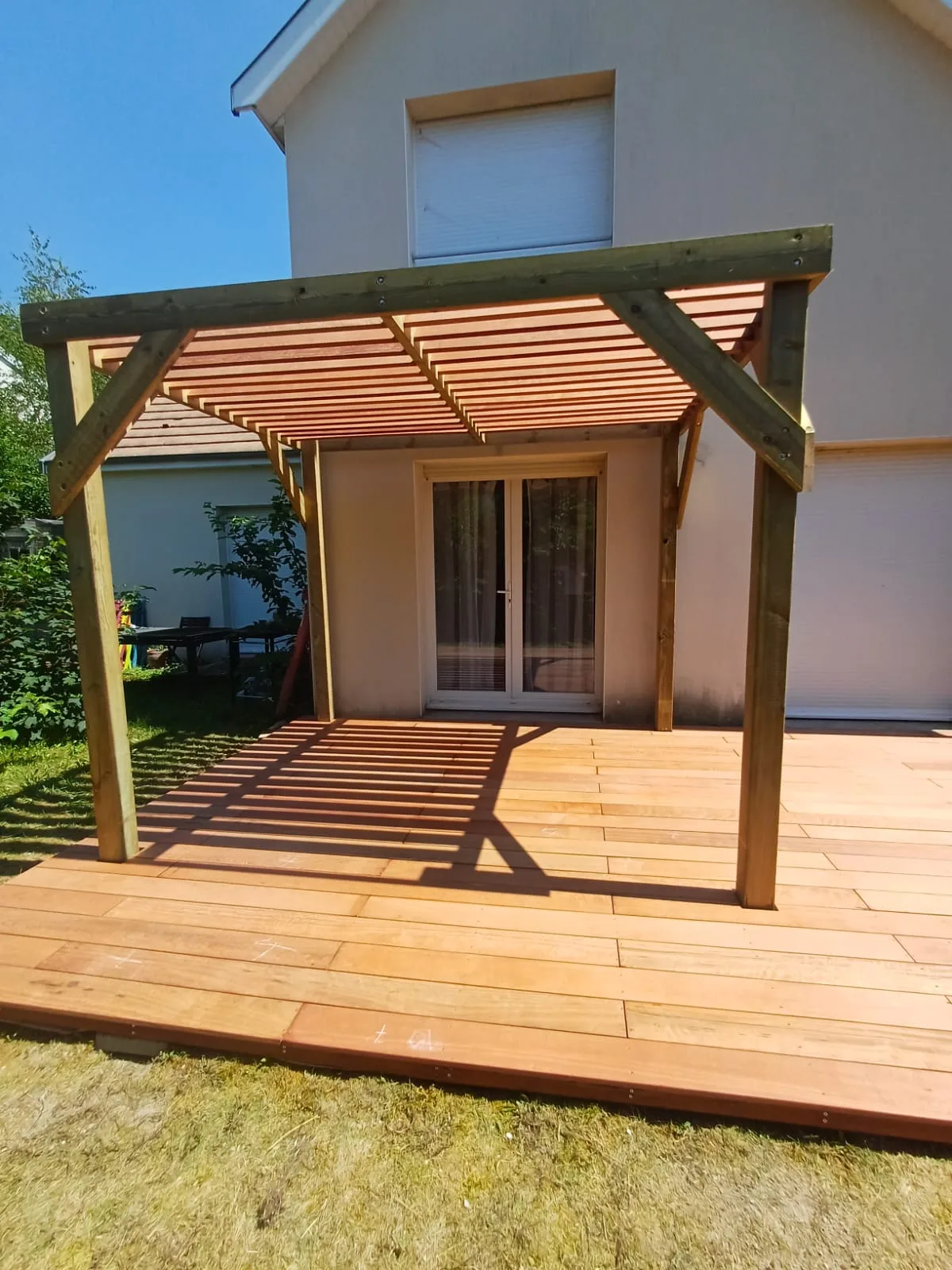 Pergola bois à lames fixes