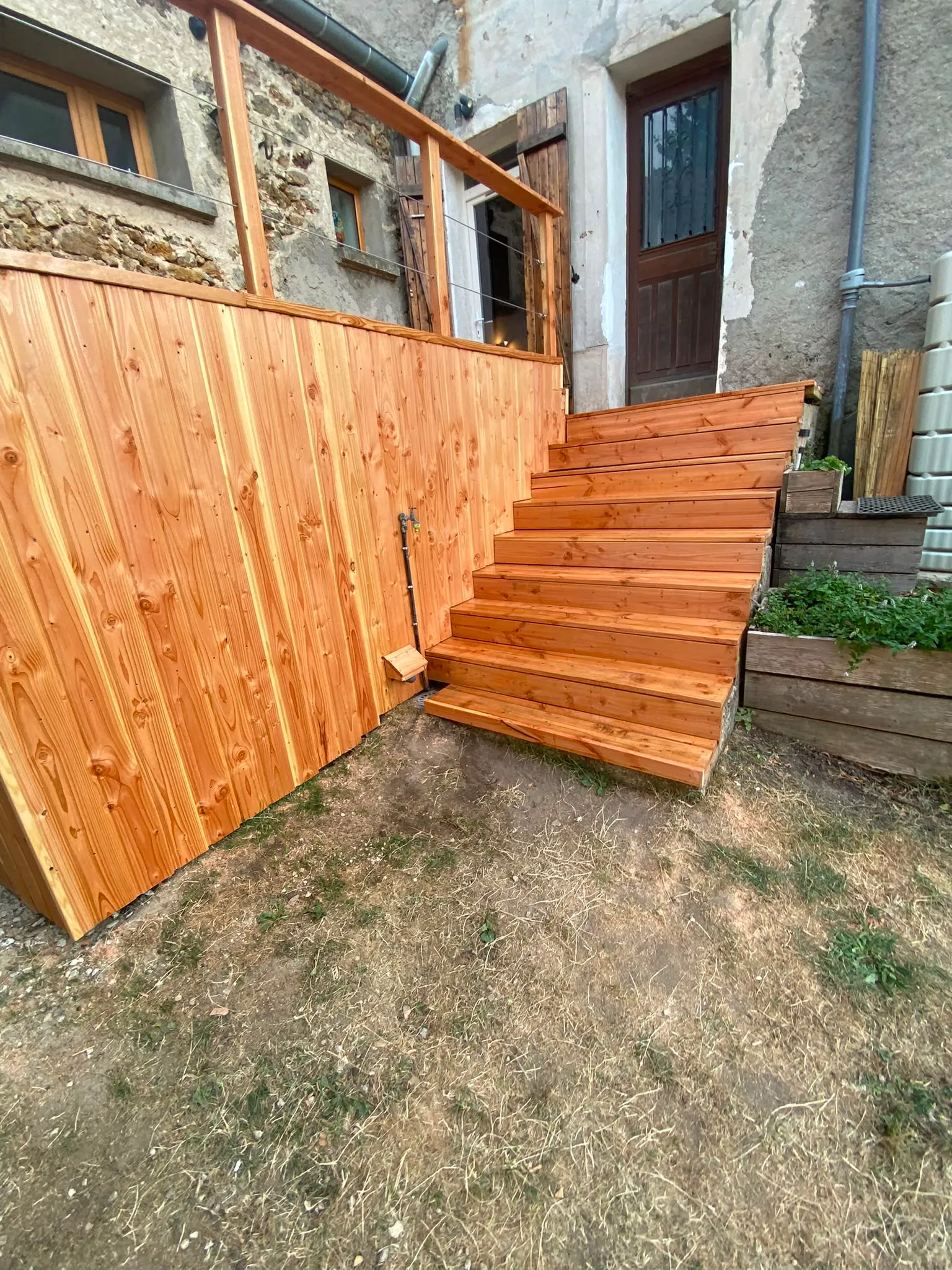 Escalier & palissade bois